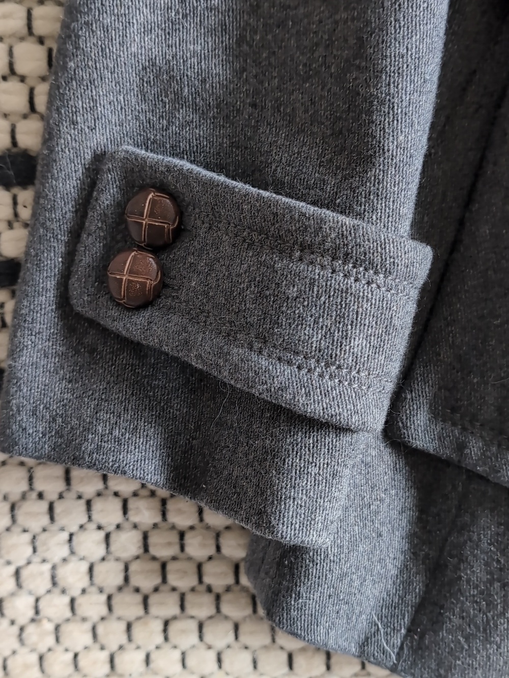 Perfect Loft Classic Women's Gray Belted Wool-Blend Coat - Picture 5 of 7